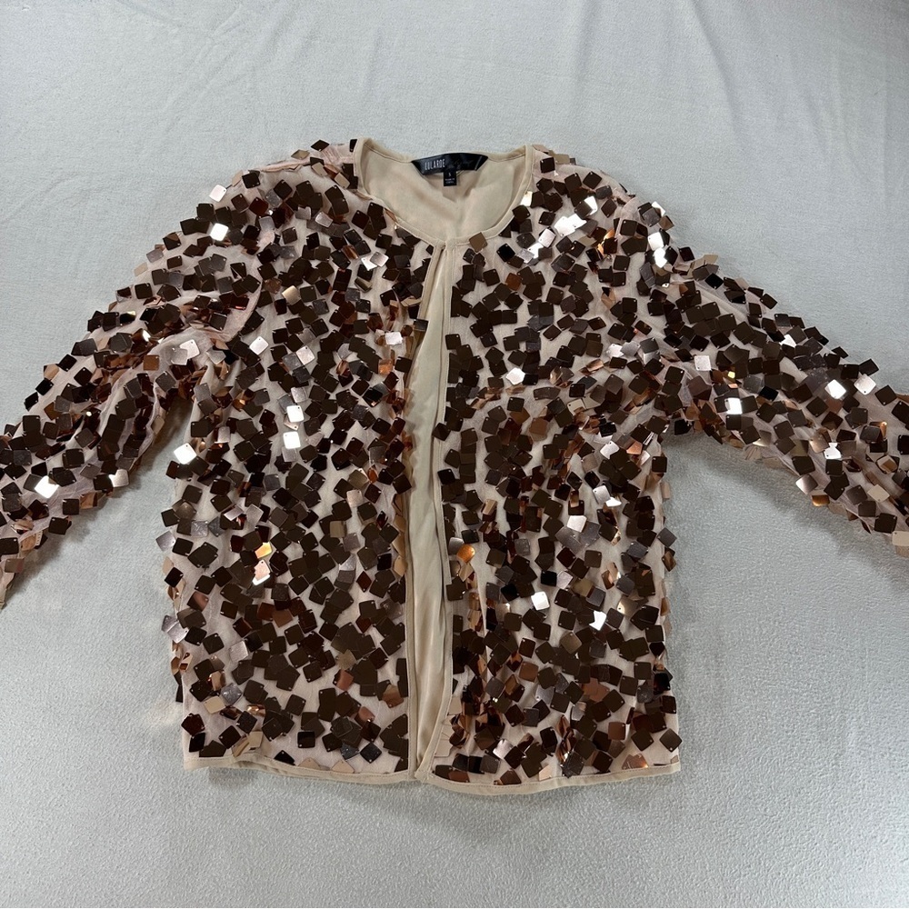 LuLaRoe Large Sequin Cardigan Open Front Jacket - Sz S